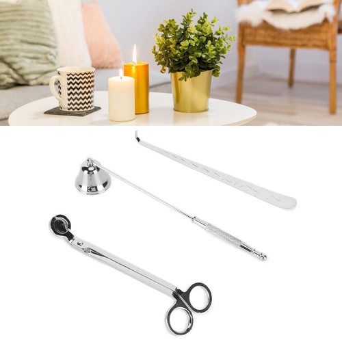 Silver 3pcs candle - silver, accessory