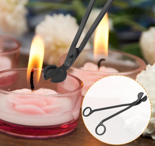 Matte black candle - black, wick